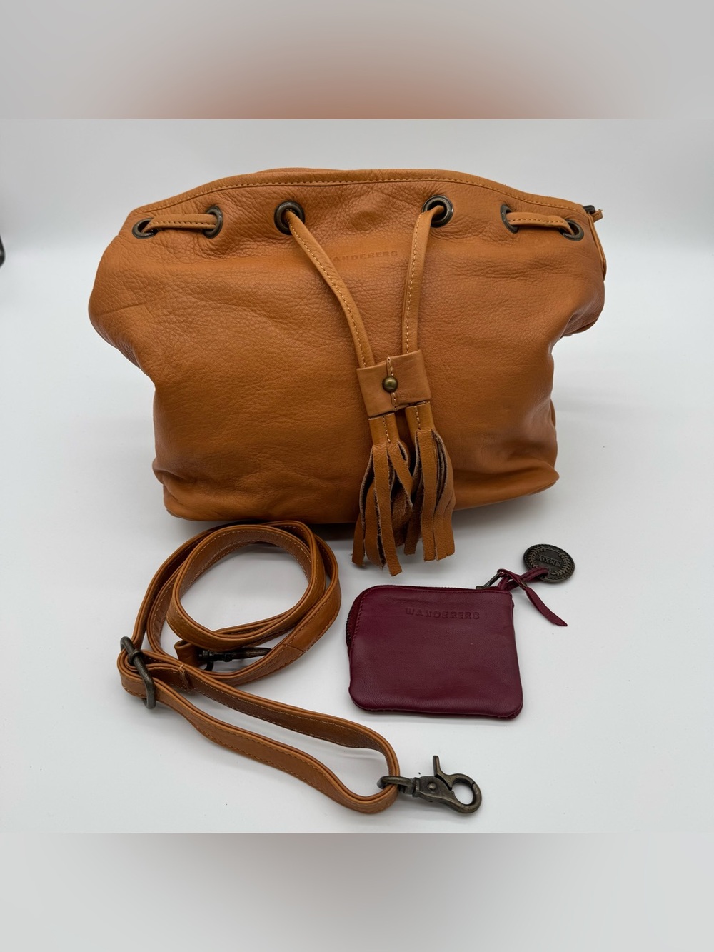 Wanderers Travel Co The Clovelly Handbag Tan Leather W/Coin Purse